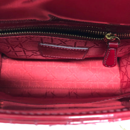 Lady Dior Mini 2019 Red Patent Leather Gold-tone Chain Strap
