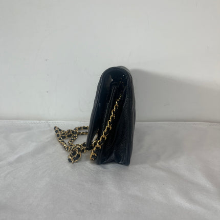 Chanel 2019 Wallet on Chain Classic Flap Black Caviar Leather Gold Hardware