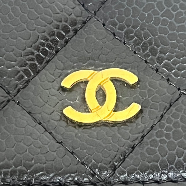 Chanel 2019 Wallet on Chain Classic Flap Black Caviar Leather Gold Hardware