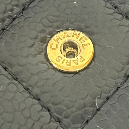 Chanel 2019 Wallet on Chain Classic Flap Black Caviar Leather Gold Hardware