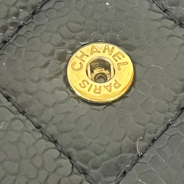 Chanel 2019 Wallet on Chain Classic Flap Black Caviar Leather Gold Hardware