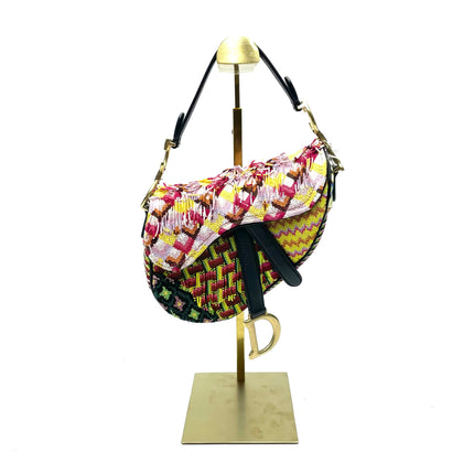 Dior Saddle Mini Multicolor Beaded Tassel Shoulder Bag 2018-Luxbags