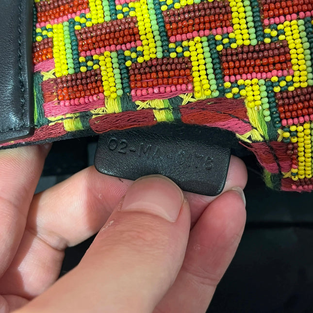 Dior Saddle Mini Multicolor Beaded Tassel Shoulder Bag 2018