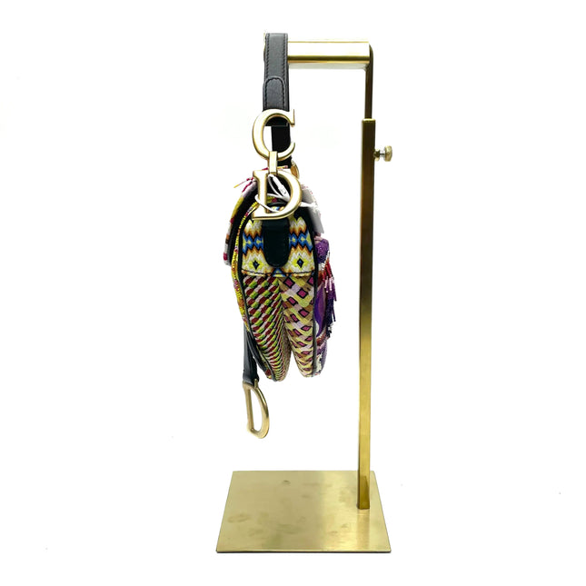 Dior Saddle Mini Multicolor Beaded Tassel Shoulder Bag 2018