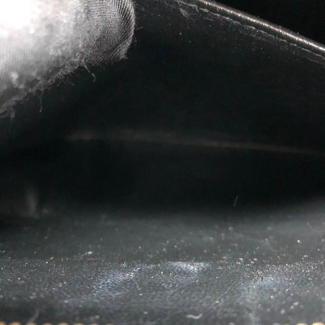 Chanel Vintage Front Pocket Tote Black Quilted Caviar Leather Double Gold Leather Chain