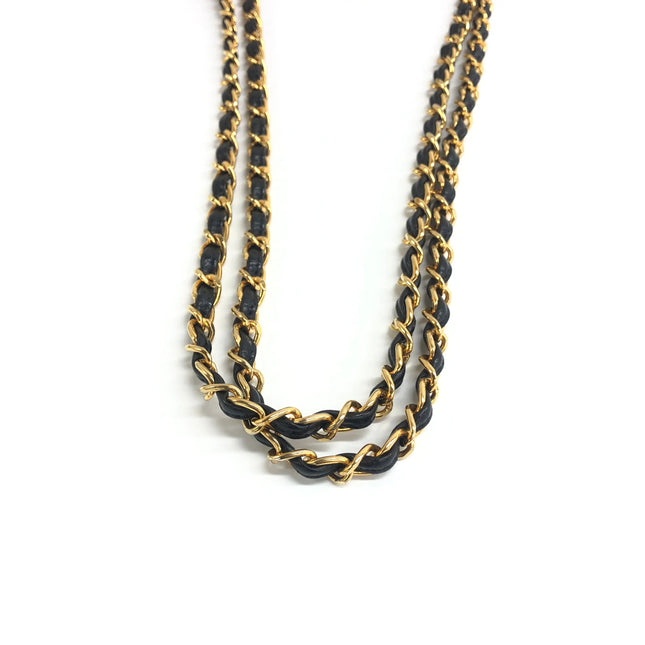 Chanel Vintage Front Pocket Tote Black Quilted Caviar Leather Double Gold Leather Chain