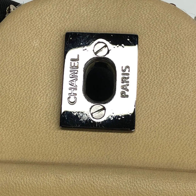 Chanel Glitter Flap Bag Medium Gold Glitter Sequins and Fabric