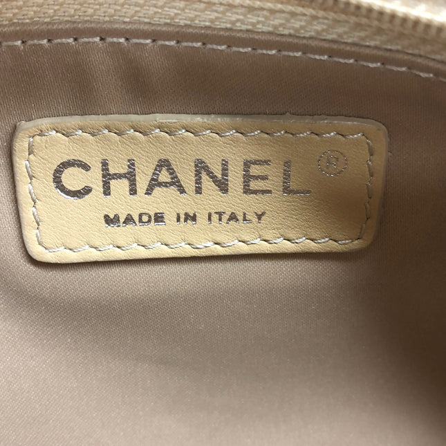 Chanel Glitter Flap Bag Medium Gold Glitter Sequins and Fabric