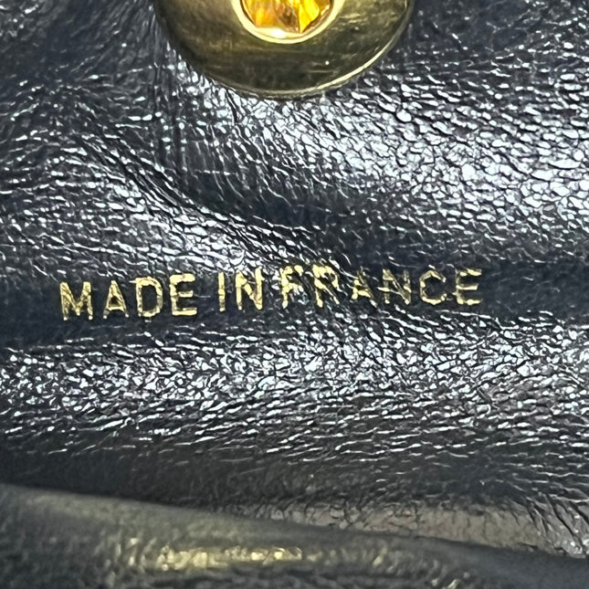 Chanel Vintage 1994-1996 Duma Backpack Black Lambskin Leather Gold Hardware