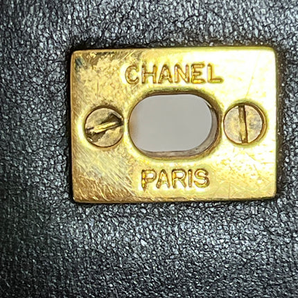 Chanel Vintage 1994-1996 Duma Backpack Black Lambskin Leather Gold Hardware