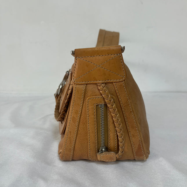 Dior Flight Medium Tan Brown Calfskin Leather Shoulder Bag