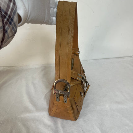 Dior Flight Medium Tan Brown Calfskin Leather Shoulder Bag