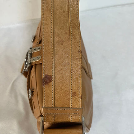 Dior Flight Medium Tan Brown Calfskin Leather Shoulder Bag