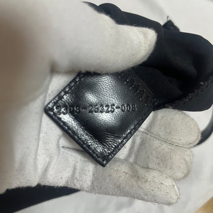 Fendi Mamma Baguette Vintage Black Cloth Silver Hardware Shoulder Bag