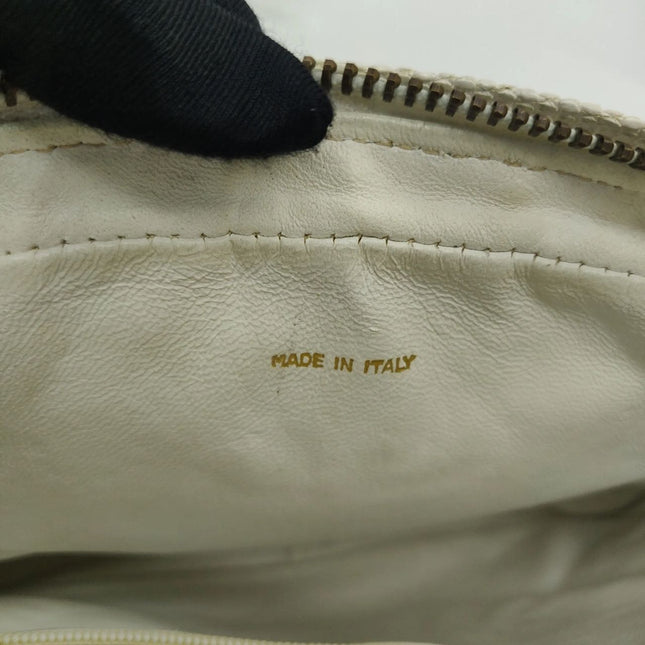 Chanel Vintage Camera Bag White Lizard-skin Leather 1986-1988