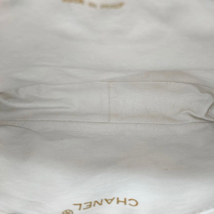 Chanel Vintage Camera Bag White Lizard-skin Leather 1986-1988