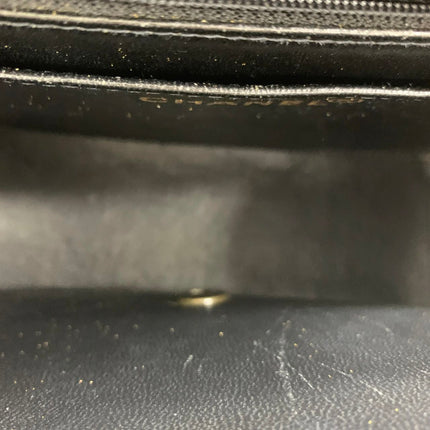 Chanel Vintage Kelly Style Black Leather Shoulder Bag Diamond Stitch Medium