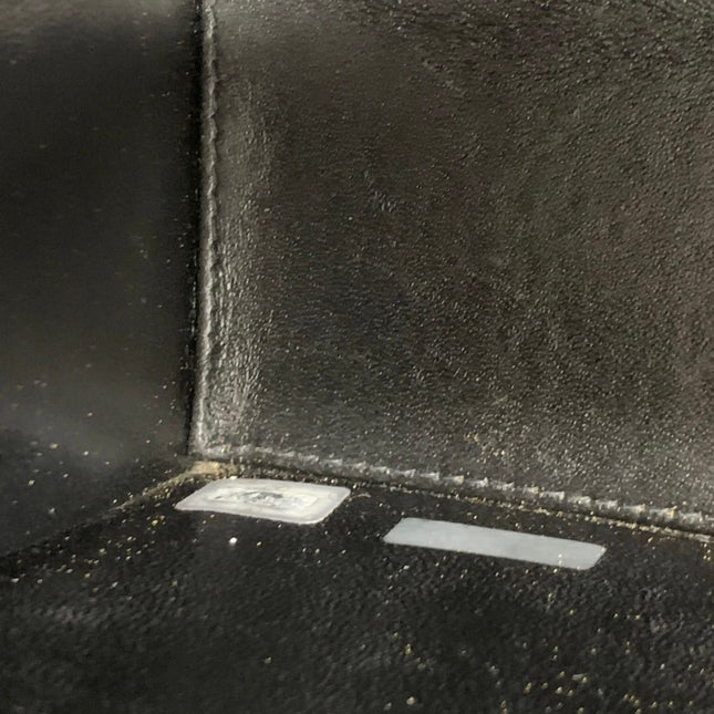 Chanel Vintage Kelly Style Black Leather Shoulder Bag Diamond Stitch Medium