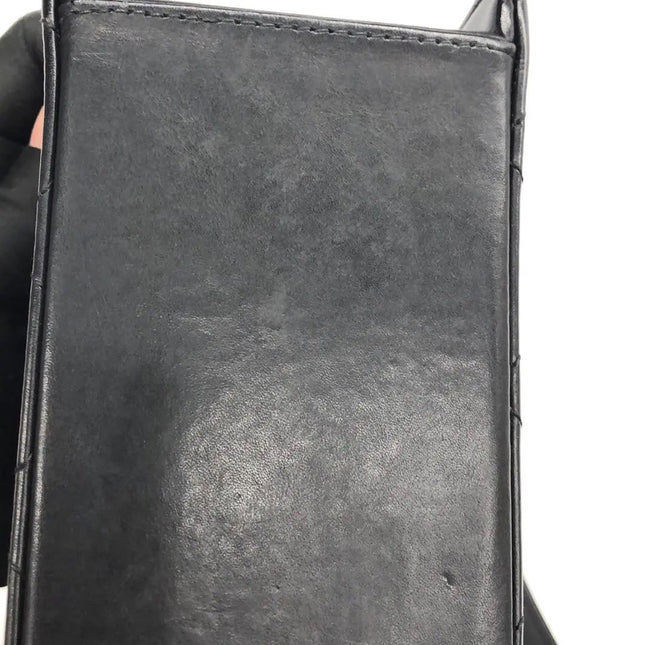 Chanel Vintage Kelly Style Black Leather Shoulder Bag Diamond Stitch Medium