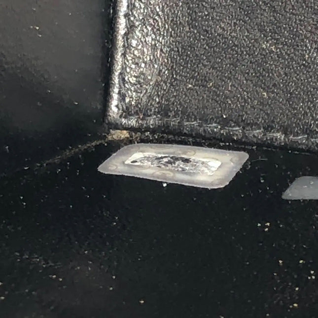 Chanel Vintage Kelly Style Black Leather Shoulder Bag Diamond Stitch Medium