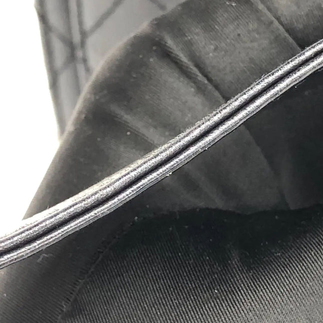 Chanel Vintage Kelly Style Black Leather Shoulder Bag Diamond Stitch Medium