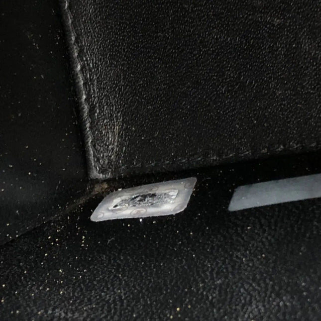 Chanel Vintage Kelly Style Black Leather Shoulder Bag Diamond Stitch Medium