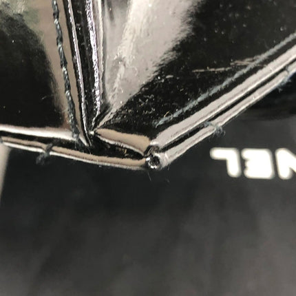 Chanel Vintage Kelly Style Mini Black Patent Leather Shoulder Bag Diamond Stitch