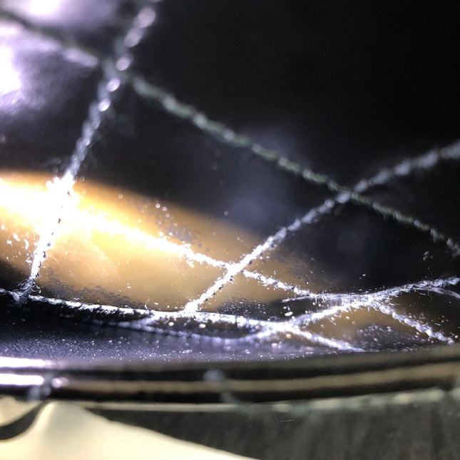 Chanel Vintage Kelly Style Mini Black Patent Leather Shoulder Bag Diamond Stitch