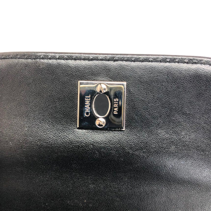 Chanel Vintage Kelly Style Mini Black Patent Leather Shoulder Bag Diamond Stitch