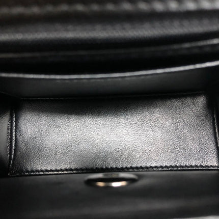 Chanel Vintage Kelly Style Mini Black Patent Leather Shoulder Bag Diamond Stitch