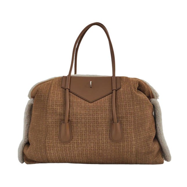 Givenchy Antigona Maxi Brown Shearling Tote Bag-Luxbags