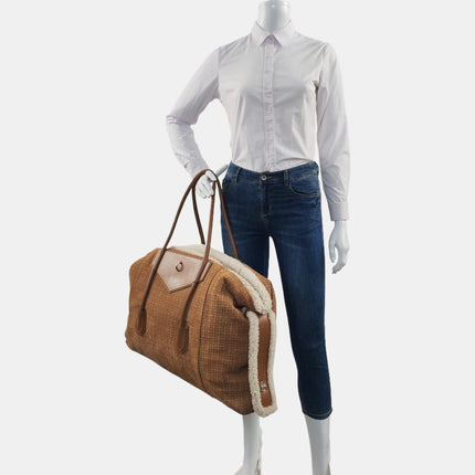 Givenchy Antigona Maxi Brown Shearling Tote Bag