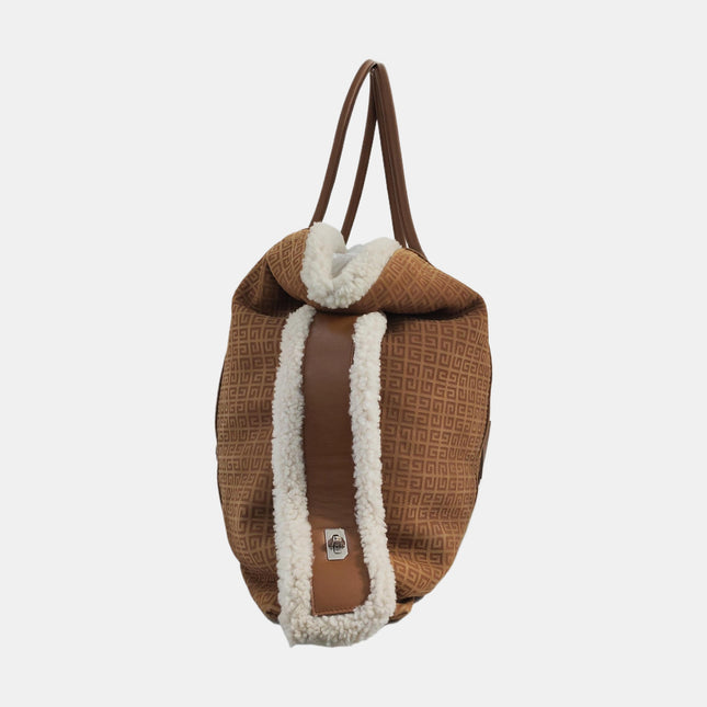 Givenchy Antigona Maxi Brown Shearling Tote Bag