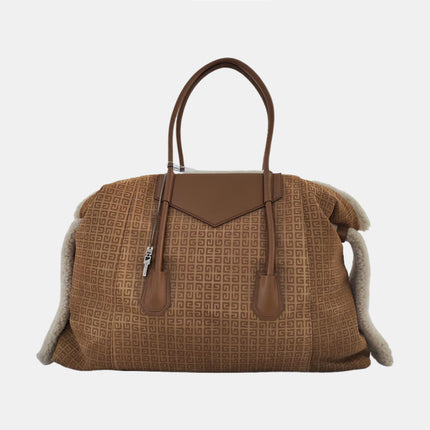 Givenchy Antigona Maxi Brown Shearling Tote Bag