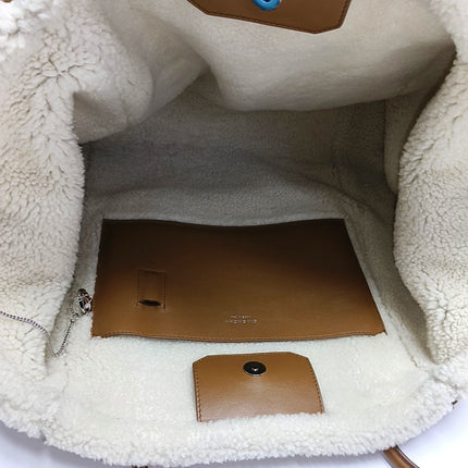 Givenchy Antigona Maxi Brown Shearling Tote Bag