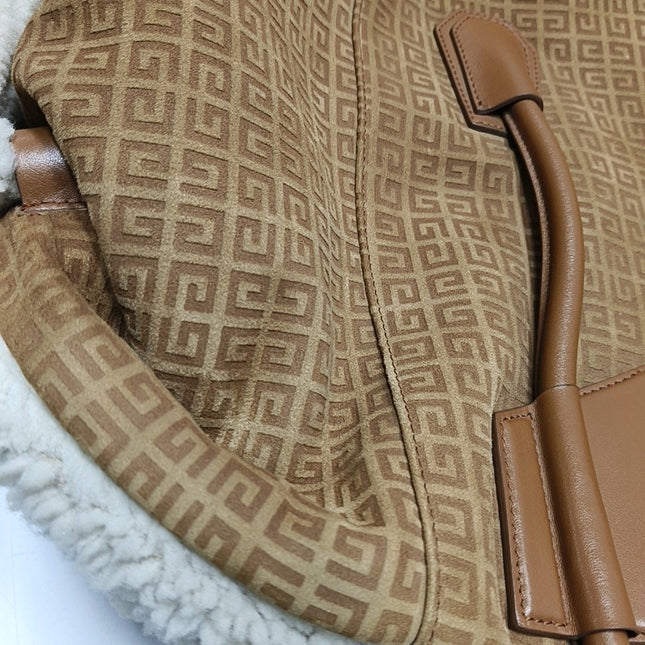 Givenchy Antigona Maxi Brown Shearling Tote Bag
