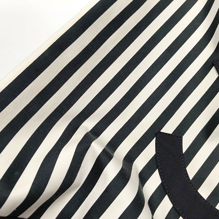 Chanel Cambon Large Navy Striped Canvas Tote Bag