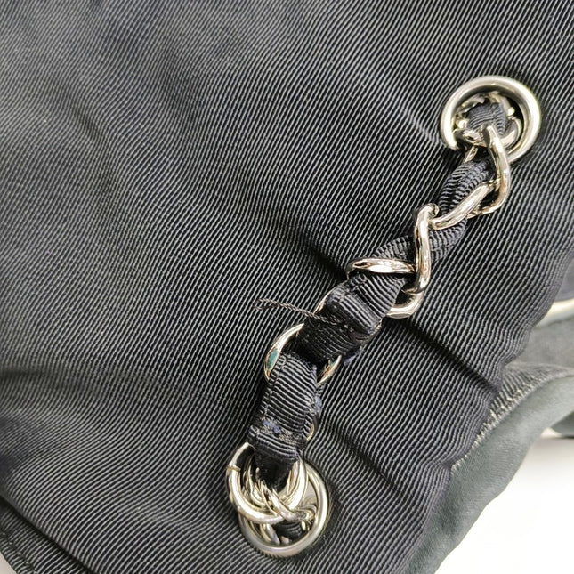 Chanel Cambon Large Navy Striped Canvas Tote Bag