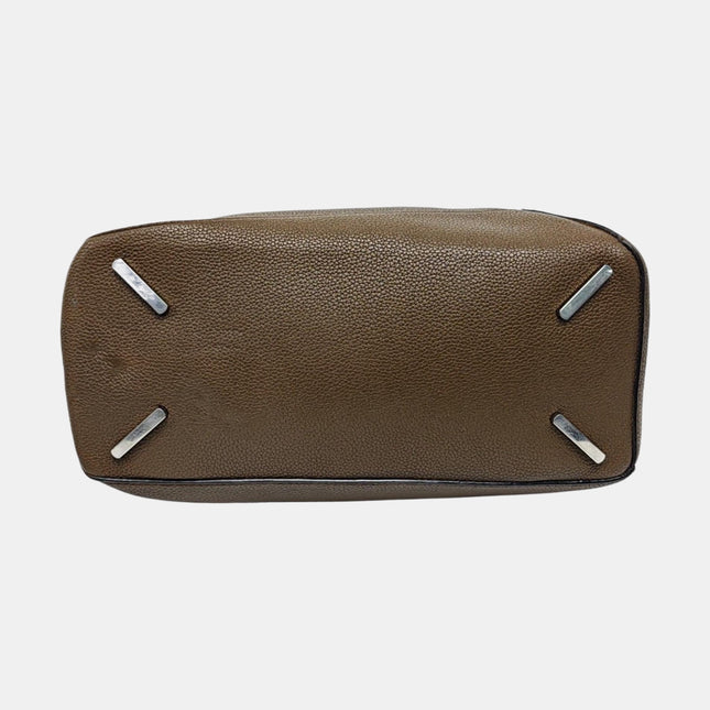 Loewe Puzzle Edge Large Dark Brown Grained Leather