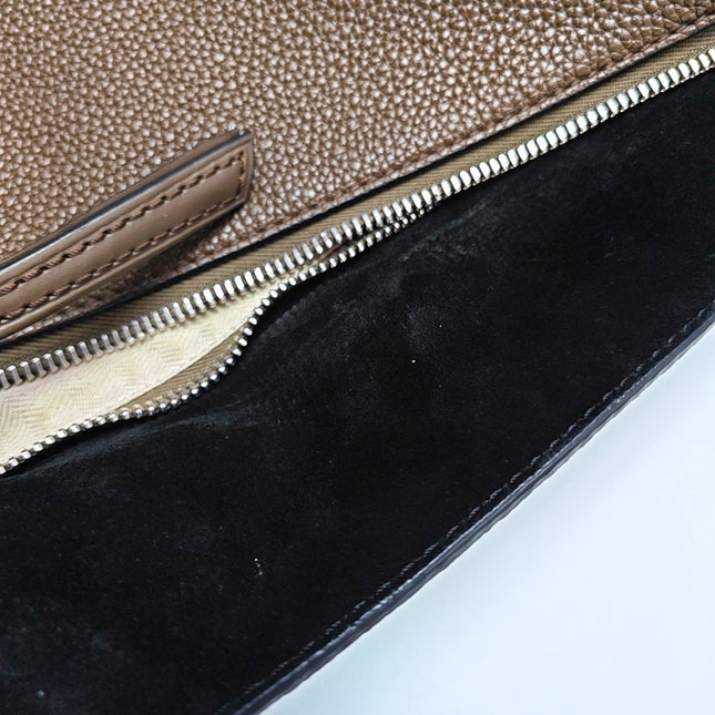 Loewe Puzzle Edge Large Dark Brown Grained Leather