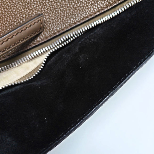 Loewe Puzzle Edge Large Dark Brown Grained Leather