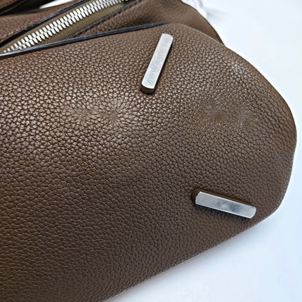 Loewe Puzzle Edge Large Dark Brown Grained Leather