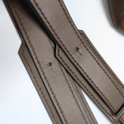 Loewe Puzzle Edge Large Dark Brown Grained Leather