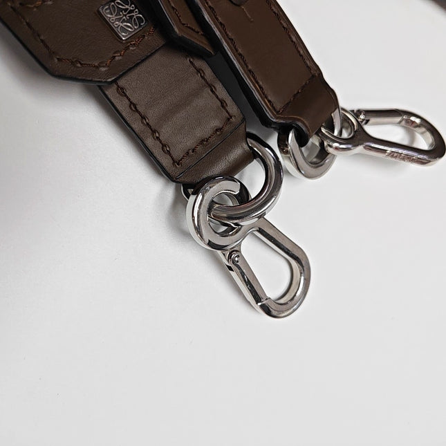 Loewe Puzzle Edge Large Dark Brown Grained Leather