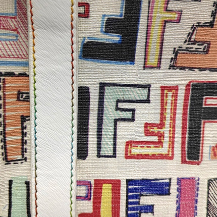 Fendi Boston Top Handle Bag Multicolor Painted Monogram Print