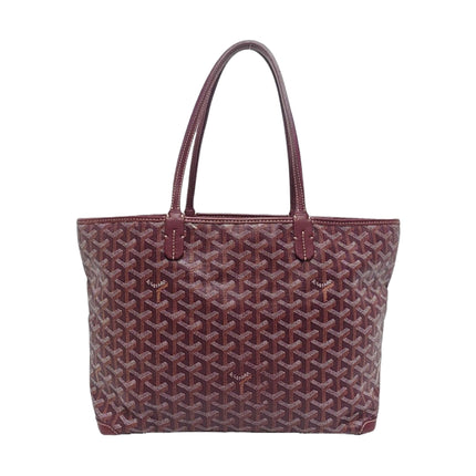 Goyard Artois Tote Small Burgundy With Zipper and Reinforced Corners-Luxbags