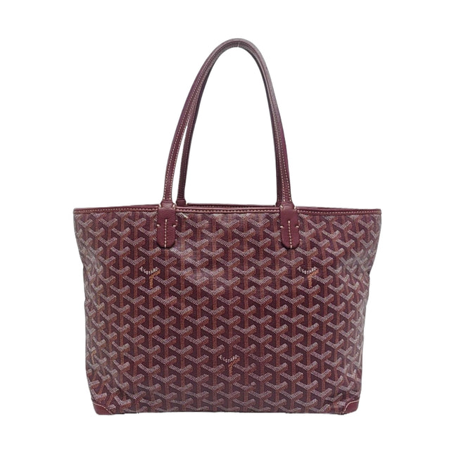 Goyard Artois Tote Small Burgundy With Zipper and Reinforced Corners-Luxbags