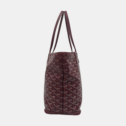 Goyard Artois Tote Small Burgundy With Zipper and Reinforced Corners