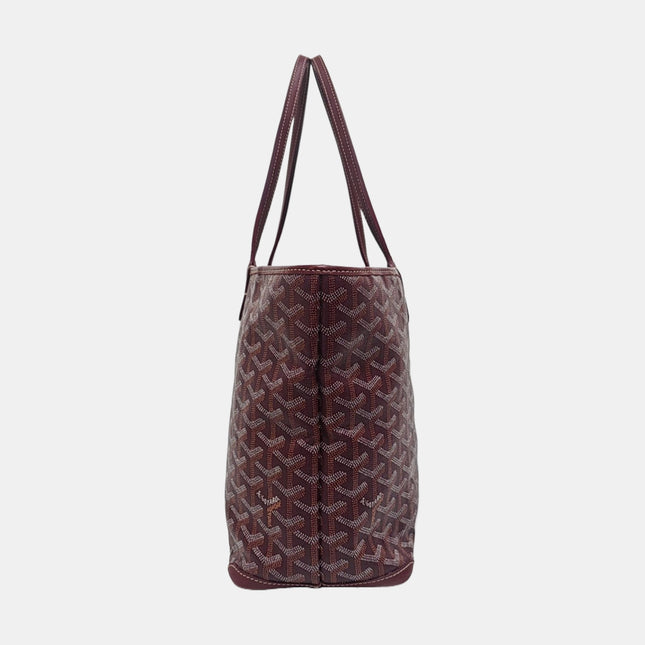 Goyard Artois Tote Small Burgundy With Zipper and Reinforced Corners