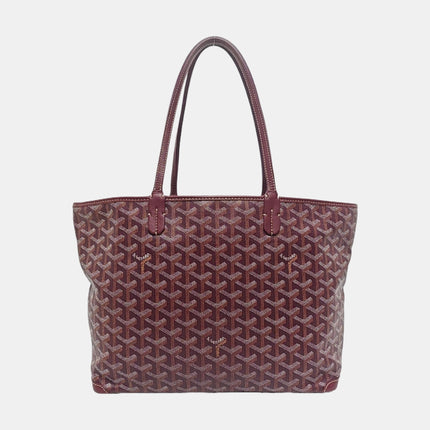 Goyard Artois Tote Small Burgundy With Zipper and Reinforced Corners